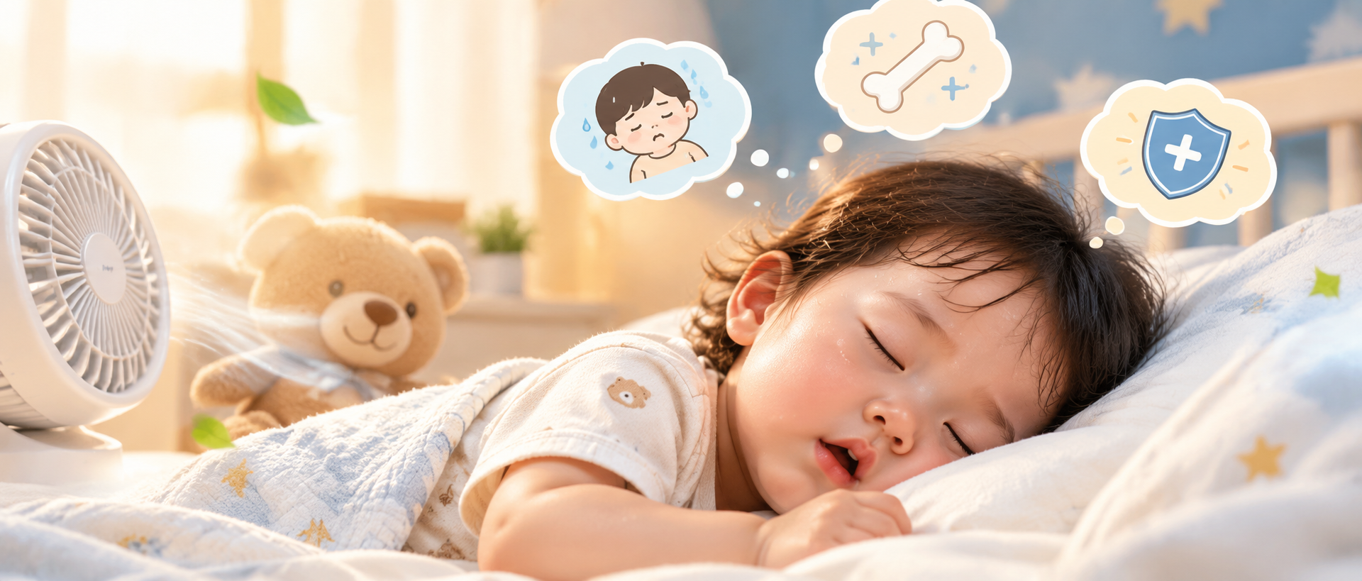 宝宝睡觉满头大汗，是体虚、缺钙吗？90%家长都搞错了。