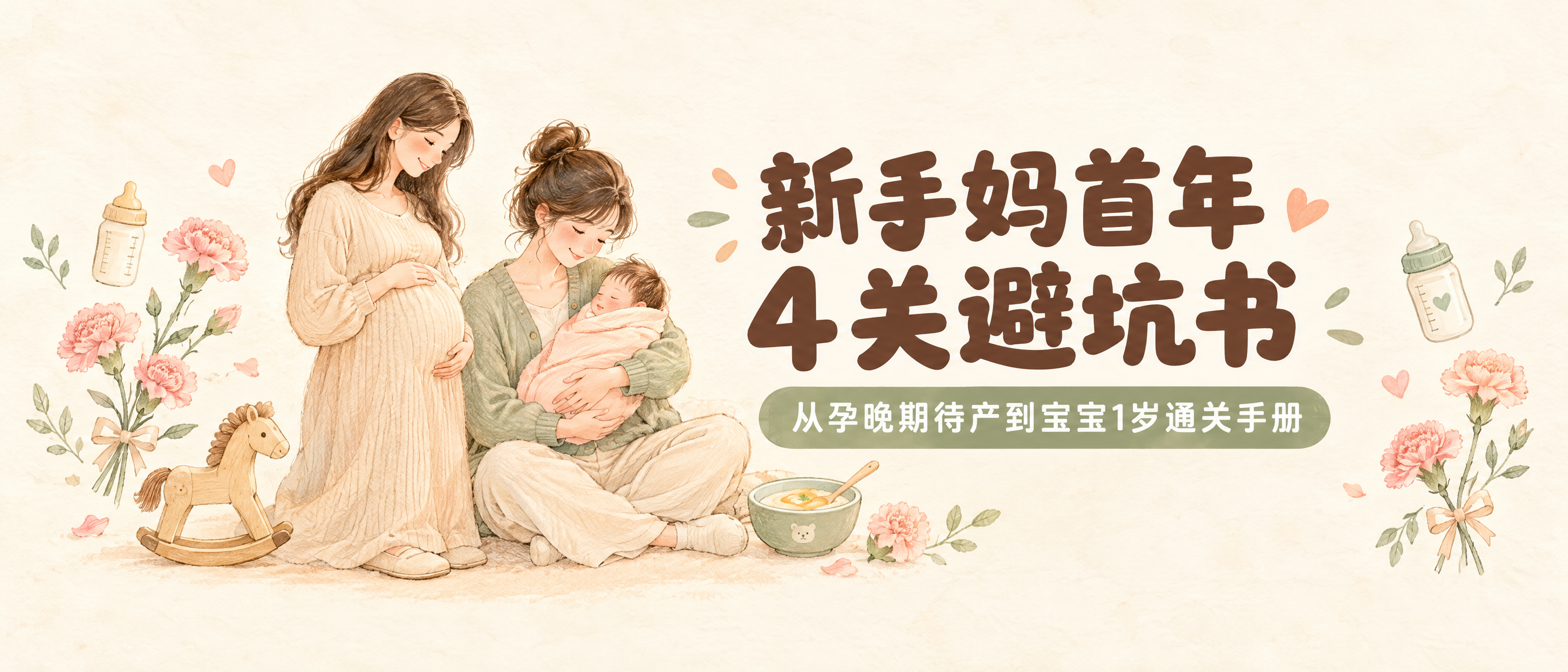 从孕晚期待产到宝宝1岁，新手妈这4道坎真不用硬扛